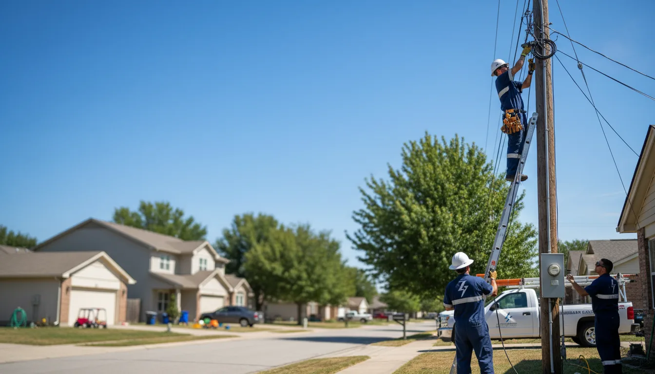Residential electrician providing installation services in Hills, MN